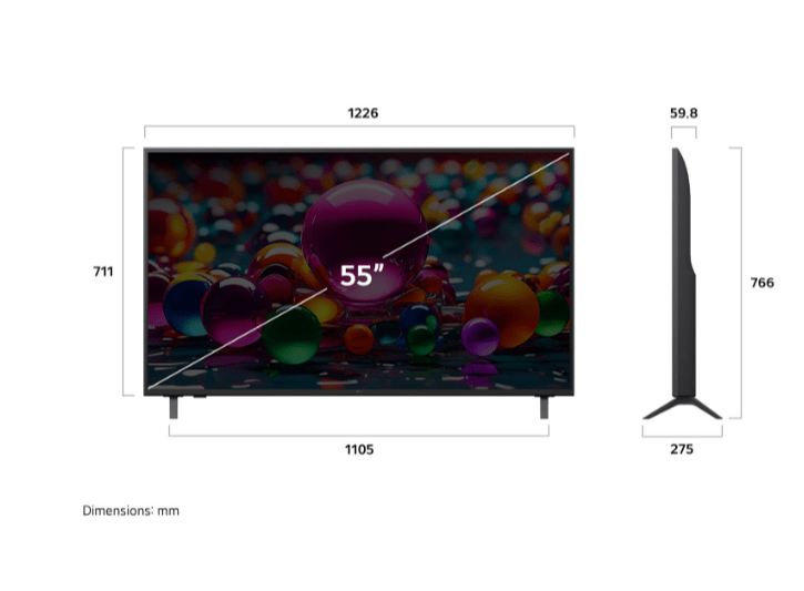 LG 55UA7700PUB 55" AI UA77 4K UHD HDR Smart TV – 2025