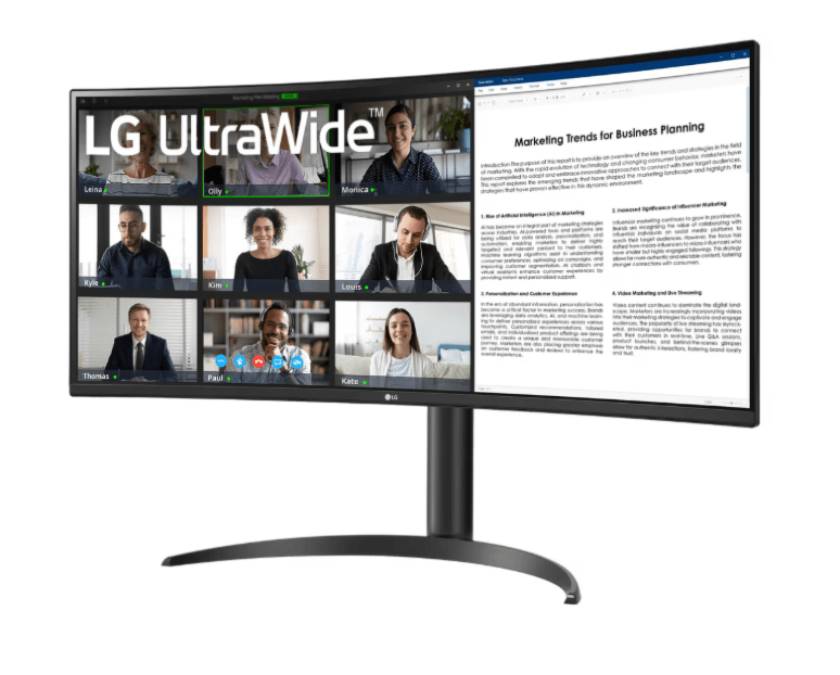 LG 34WR55QK-B 34" UltraWide QHD Curved VA LED Monitor