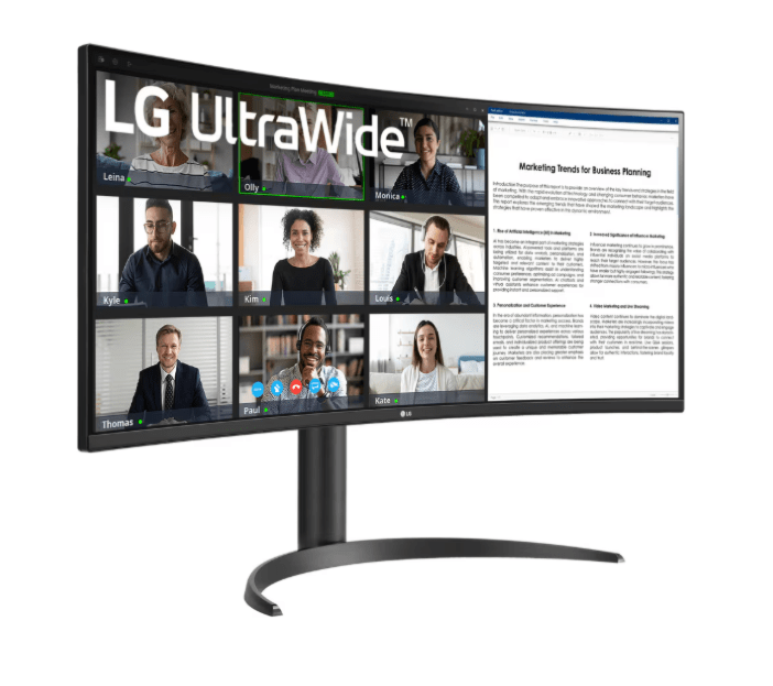 LG 34WR55QK-B 34" UltraWide QHD Curved VA LED Monitor