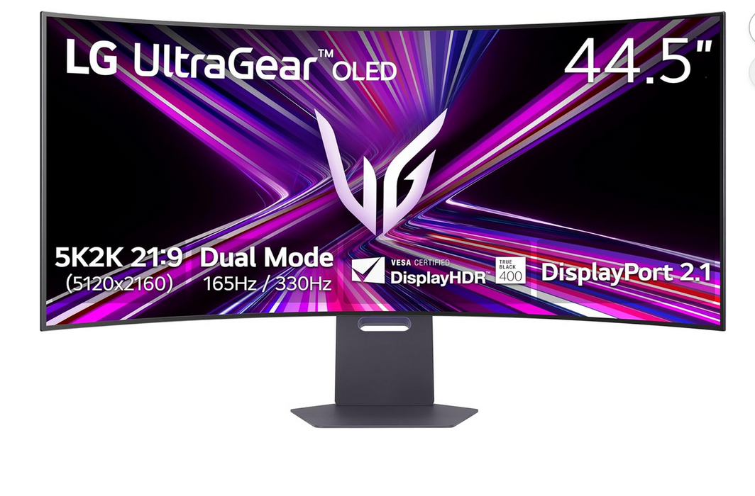 LG UltraGear 45GX950A 45-inch OLED Dual-Mode 5K2K Gaming Monitor - 2025