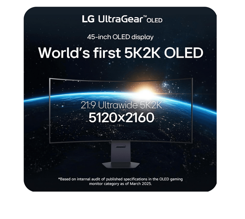LG UltraGear 45GX950A 45-inch OLED Dual-Mode 5K2K Gaming Monitor - 2025