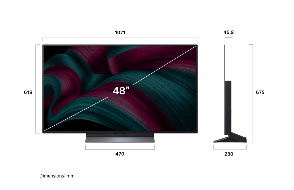 LG OLED48C5PUA 48" 4K UHD HDR OLED Evo AI Smart TV- 2025