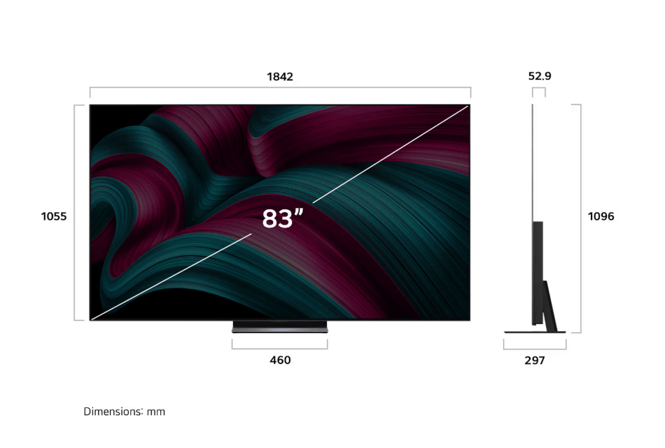 LG OLED83C5PUA 83" 4K UHD HDR OLED Evo AI Smart TV- 2025