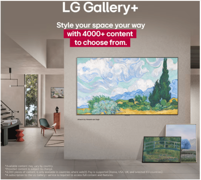LG OLED77G5WUA 77" 4K UHD HDR OLED evo AI G5 Smart TV, wall mount included - 2025