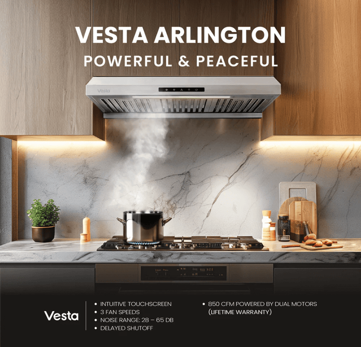 Vesta Arlington 850cfm Powerful 30''Under Cabinet Stainless Steel (Arlington 30SS)