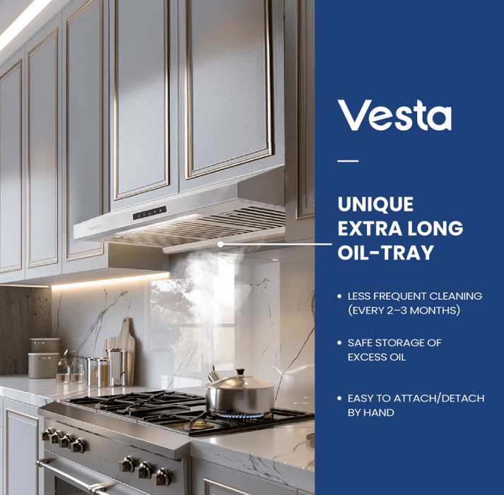 Vesta Arlington 850cfm Powerful 30''Under Cabinet Stainless Steel (Arlington 30SS)