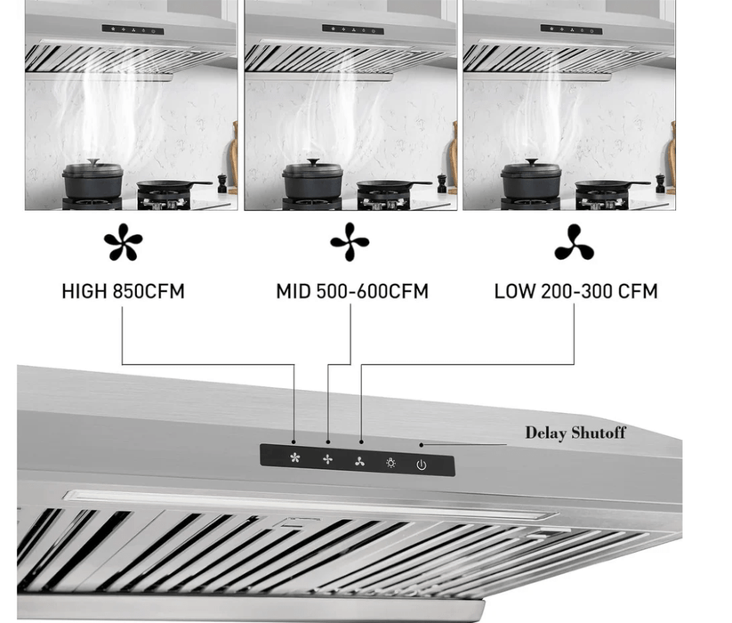 Vesta Arlington 850cfm Powerful 30''Under Cabinet Stainless Steel (Arlington 30SS)