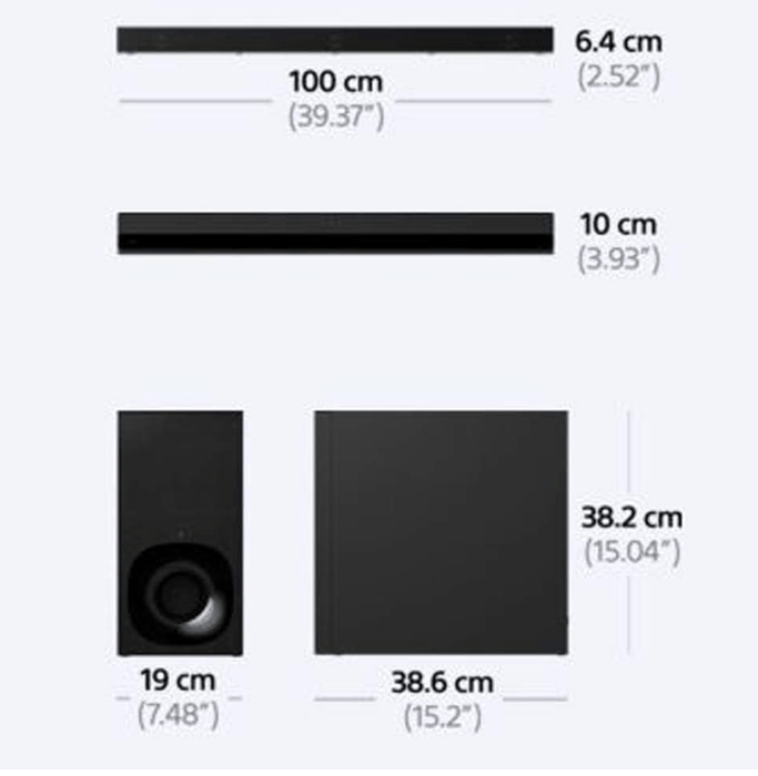 Sony HT-Z9F 400-Watt 3.1 Channel Dolby Atmos Sound Bar with Wireless Subwoofer