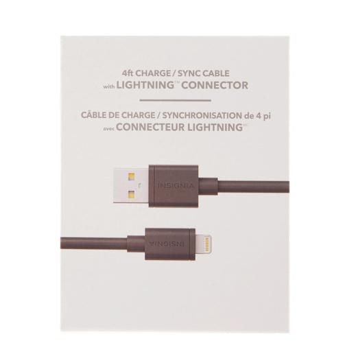 Insignia NS-FA5SC-C 1.2m (4 ft.) Lightning USB Cable - Black (Open Box)