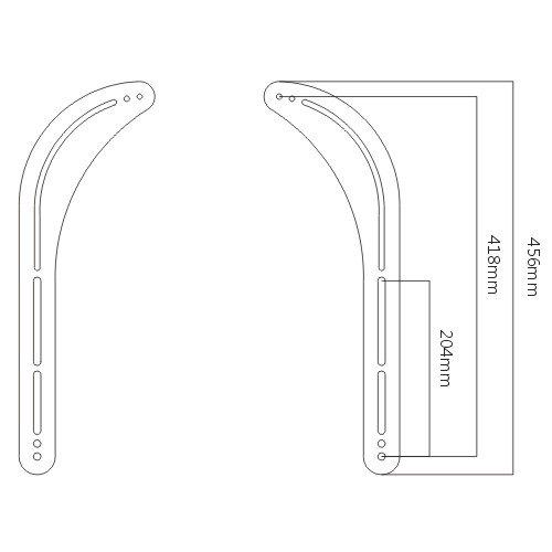 Brateck SB-39 Sound Bar Bracket for Mounting Above or Under 32"-70" TVS.  (Compatible with most SONOS, SONY & VIZIO Sound Bars)