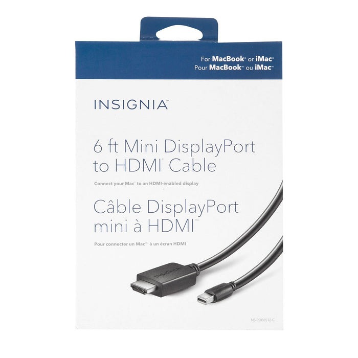 Insignia Cables/Connectors Insignia NS-PD06512-C 1.8 m (6 ft.) MiniDP/HDMI Cable (Open Box)