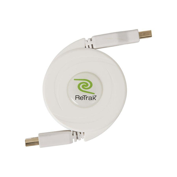 Retrak Cables/Connectors ReTrak ETCABLEDPW 1.5m (5ft) Retractable HDMI to Mini DisplayPort Cable (Open Box)