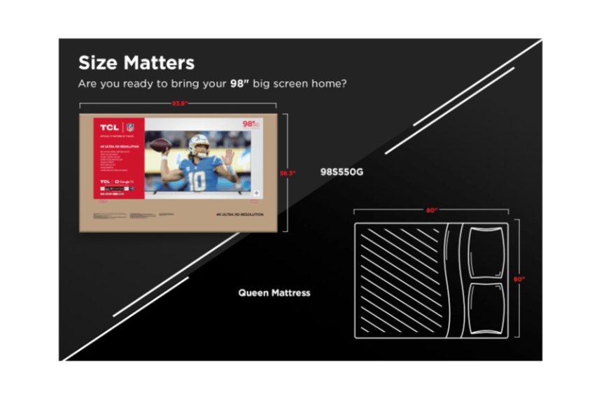 TCL 98S550G-CA 98" S Class 4K UHD HDR LED Smart Google TV - Pickup Only in Store