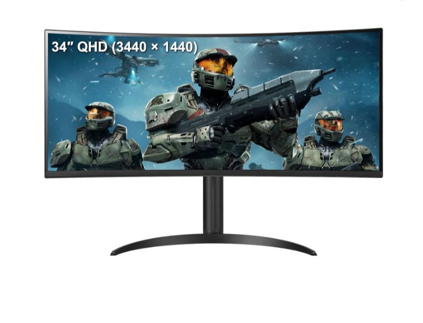 LG 34WP60C-B 34" 21:9 Curved UltraWide QHD HDR 10 Gaming Monitor