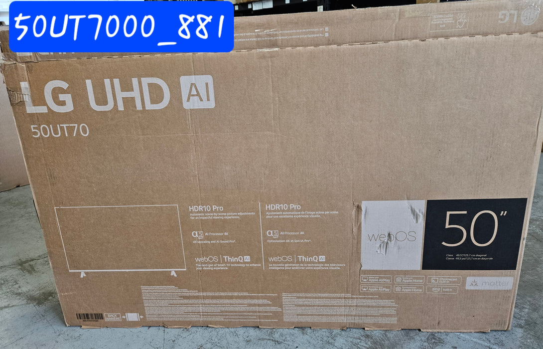 LG 50UT7000PUA_881 50" 4K UHD HDR LED webOS Smart TV 2024 **READ**