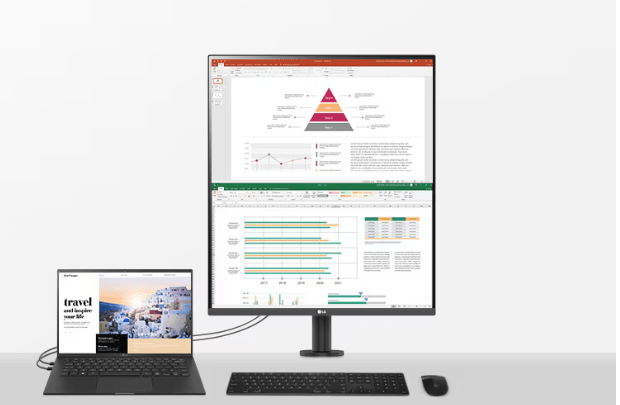 LG DualUp Ergo 28" WQHD 60 Hz 5ms GTG LED IPS Monitor (28MQ780-B)