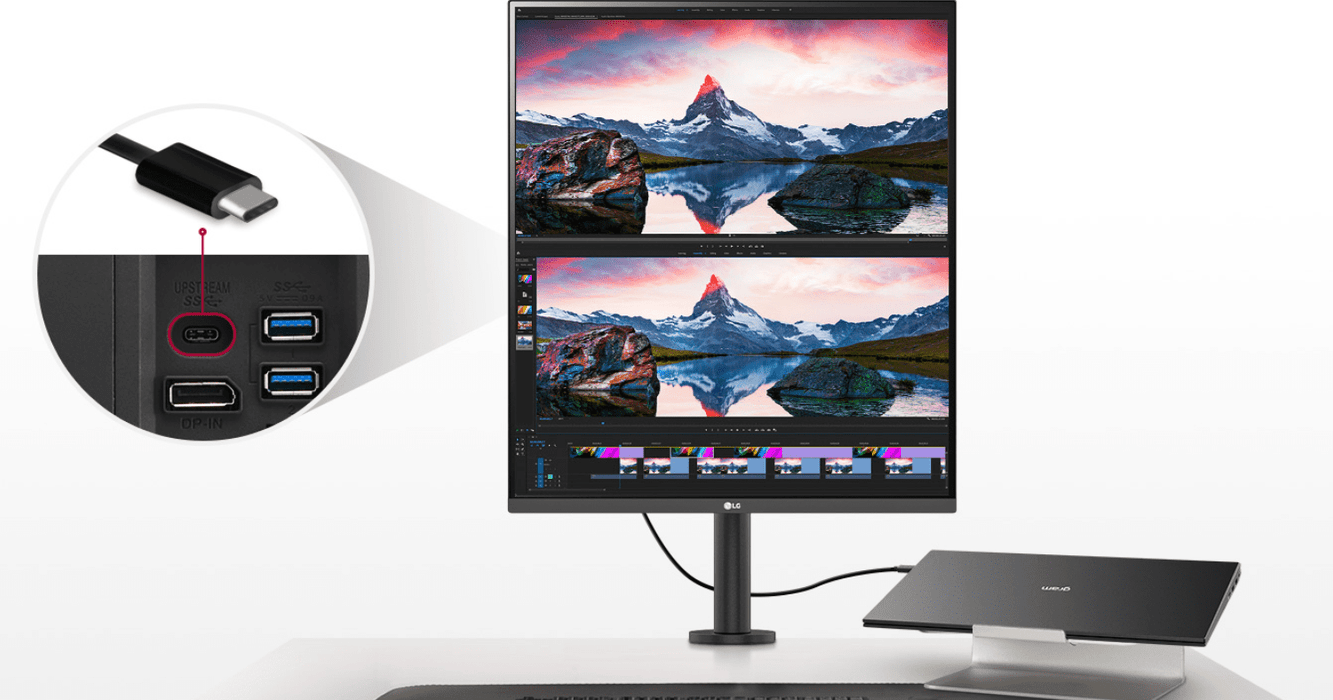 LG DualUp Ergo 28" WQHD 60 Hz 5ms GTG LED IPS Monitor (28MQ780-B)