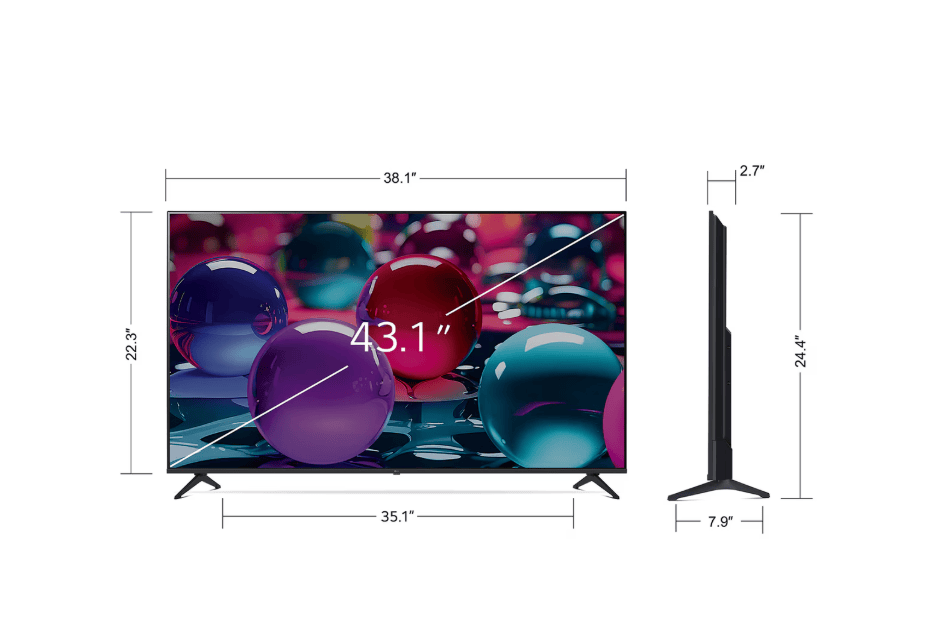 LG 43UA7000PUB 43" AI UA70 4K UHD HDR LED Smart TV – 2025