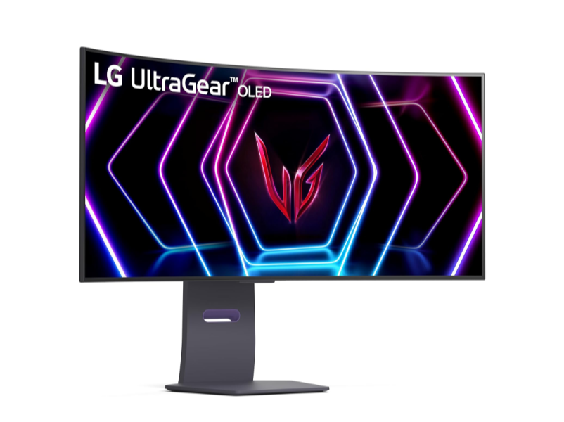 LG 34GS95QE-B UltraGear 34" WQHD Curved OLED G-Sync FreeSync Gaming Monitor - Black