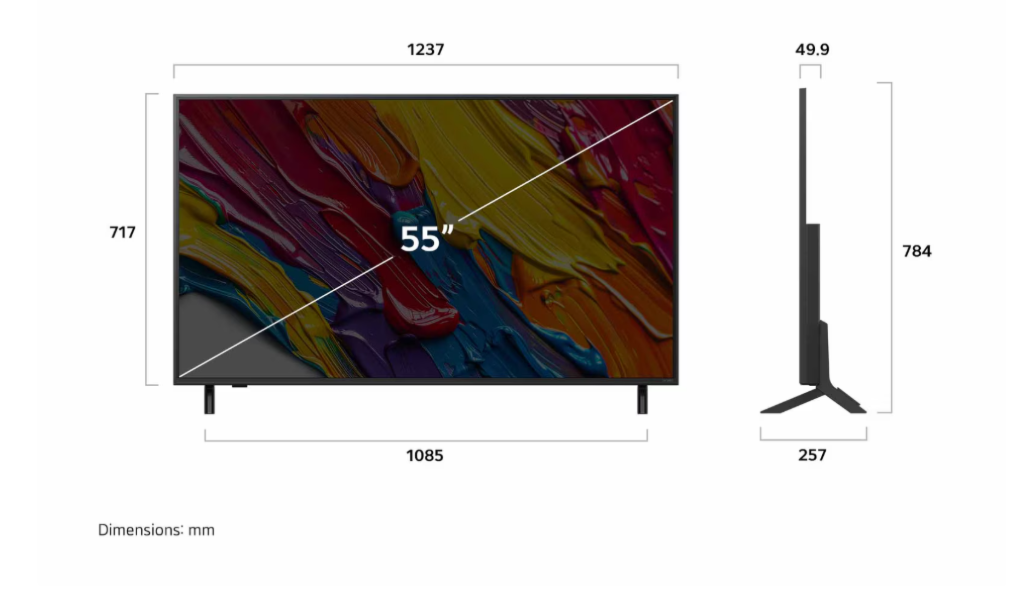 LG 55QNED82AUA 55" AI QNED82 4K UHD Smart TV- 2025