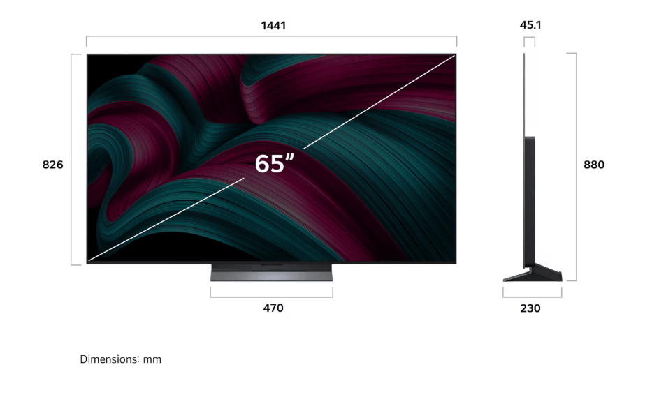 LG OLED65C5YUA 65" 4K UHD HDR OLED Evo AI Smart TV- 2025