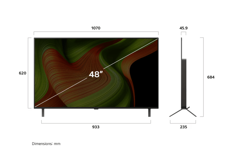 LG OLED48B5PUA 48" AI B5 4K UHD HDR OLED Smart TV – 2025