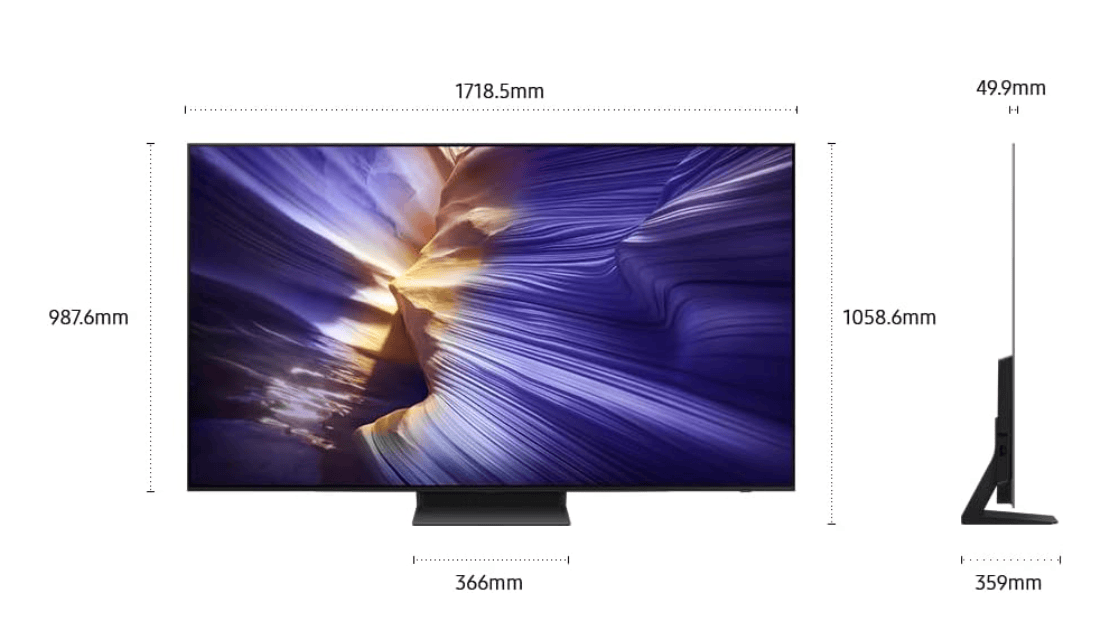 Samsung QN77S90FAFXZC 77" S90F 4K UHD HDR OLED Vision AI Smart TV - 2025