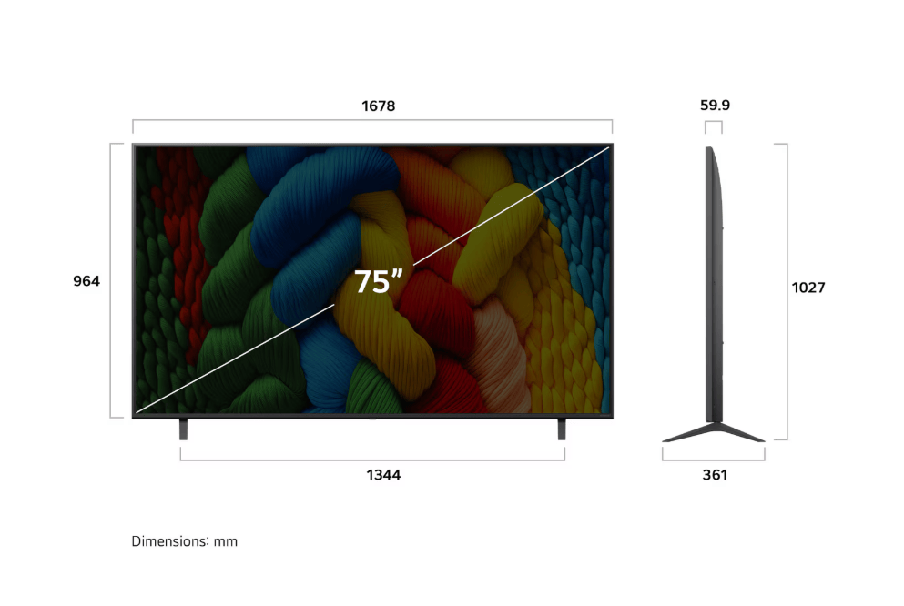 LG 75NANO80AUA 75" NanoCell AI 4K UHD HDR Smart TV- 2025