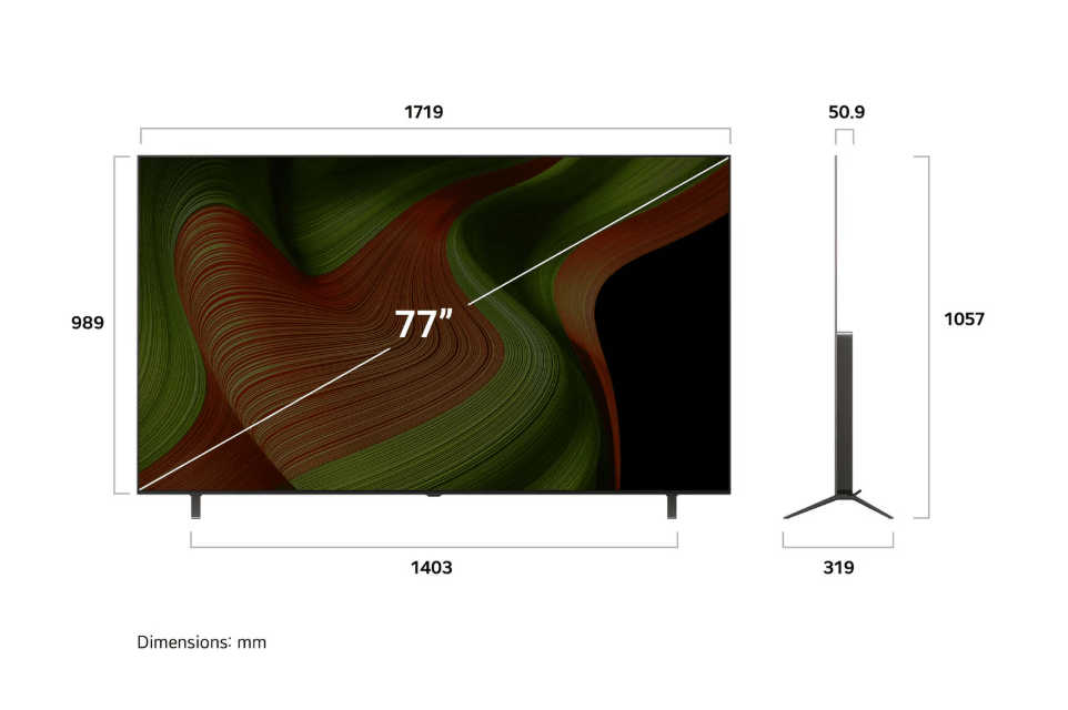 LG OLED77B5PUA 77" AI B5 4K UHD HDR OLED Smart TV – 2025