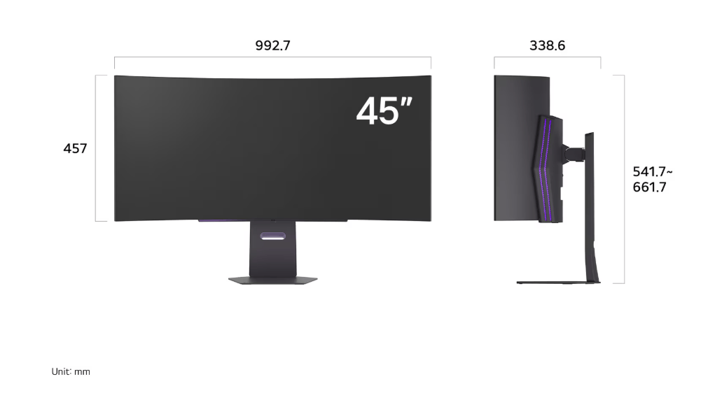 LG 45GX900A-B UltraGear 45" WQHD Curved OLED G-Sync Gaming Monitor - 2025