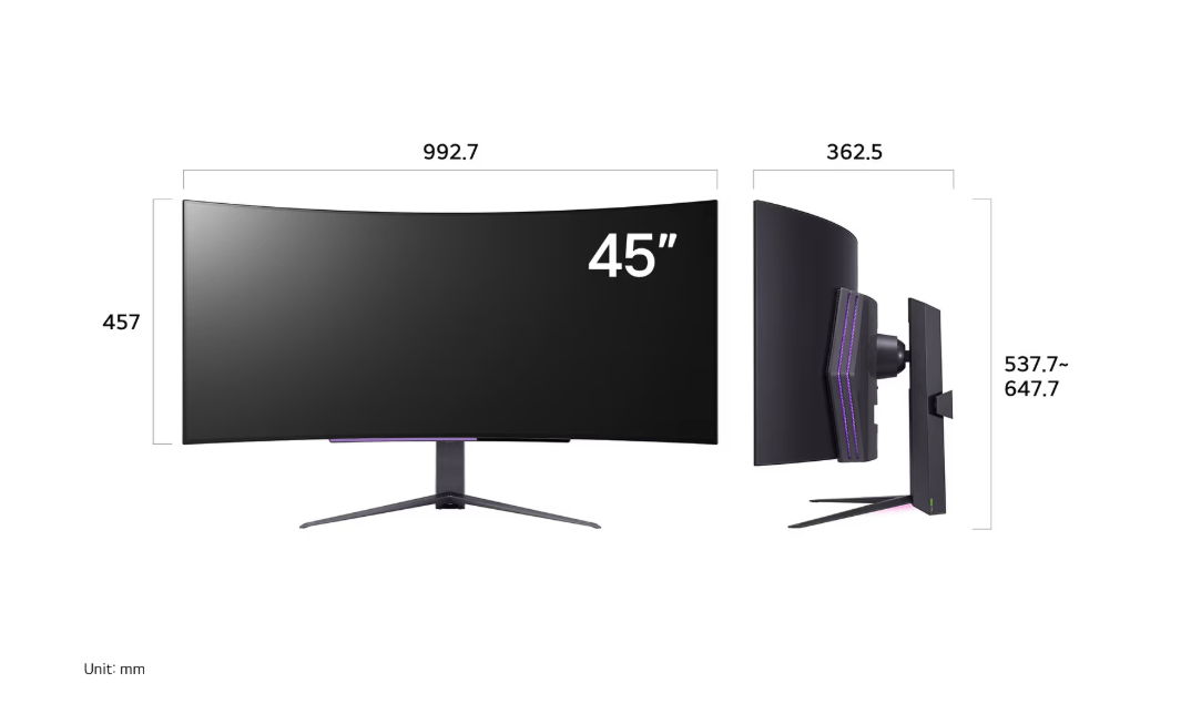 LG 45GS96QB-B 45" UltraGear OLED Curved Gaming Monitor