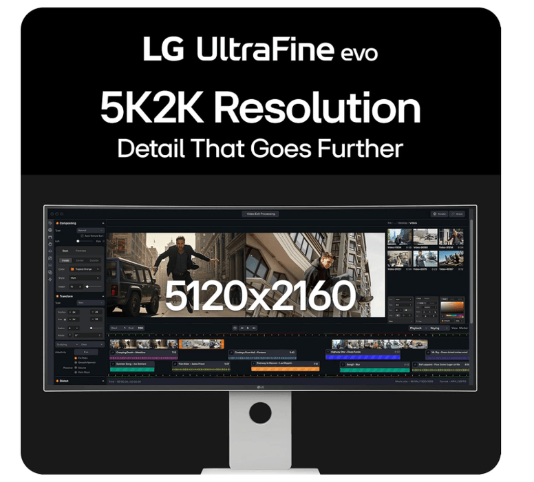 LG 40" 5K 120Hz 5ms GTG Curved IPS LED FreeSync Gaming Monitor (40U990A-W)