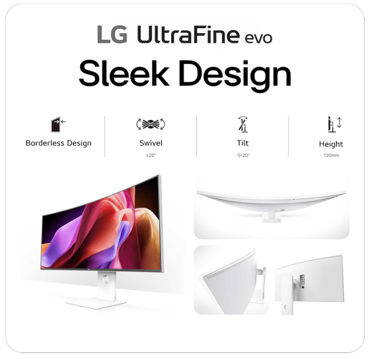 LG 40" 5K 120Hz 5ms GTG Curved IPS LED FreeSync Gaming Monitor (40U990A-W)