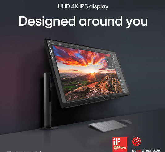 LG 32UN880K-B 31.5" UHD 4K Ergo IPS Monitor with USB-C