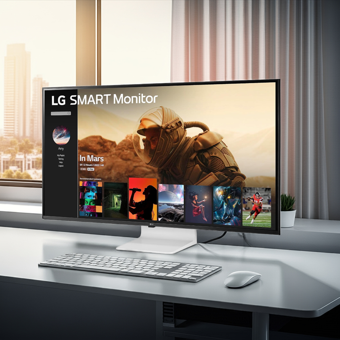 LG Smart Display 43SQ700S-M, 43" 4K UHD IPS Slim & Flat Style Stand, webOS Smart Monitor