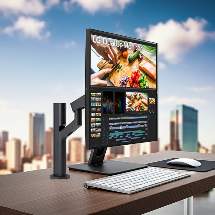 LG DualUp Ergo 28" WQHD 60 Hz 5ms GTG LED IPS Monitor (28MQ780-B)