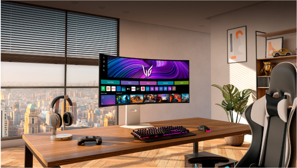 LG 39GX90SA-W UltraGear 39" WQHD Curved OLED G-Sync Smart Gaming Monitor