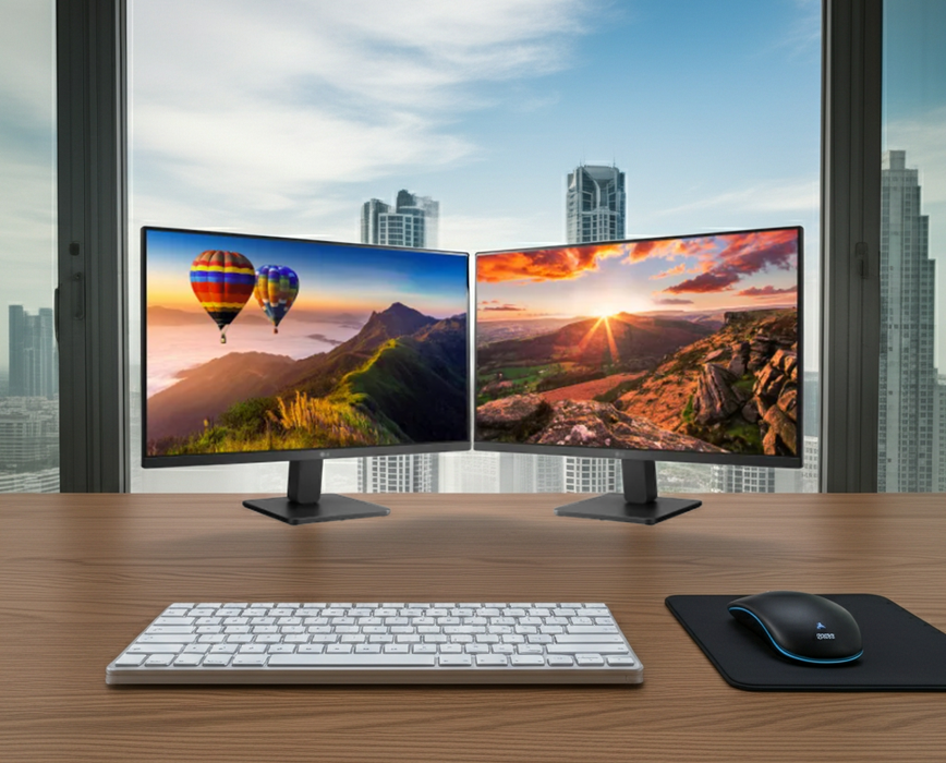 LG 27MC41D-BS 27'' IPS Full HD Monitor – 2 Units in one box