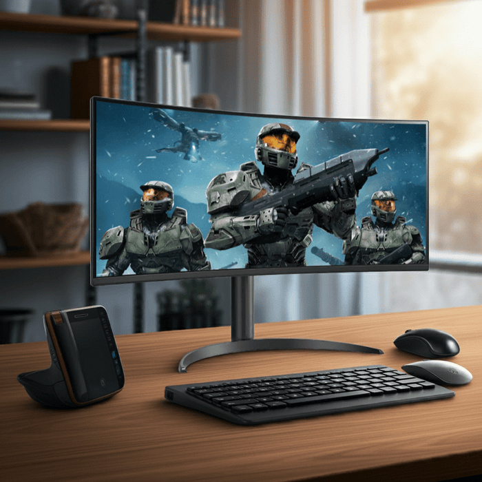 LG 34WP60C-B 34" 21:9 Curved UltraWide QHD HDR 10 Gaming Monitor