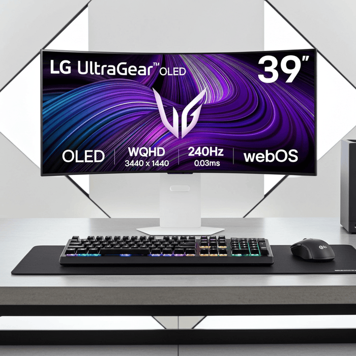 LG 39GX90SA-W UltraGear 39" WQHD Curved OLED G-Sync Smart Gaming Monitor