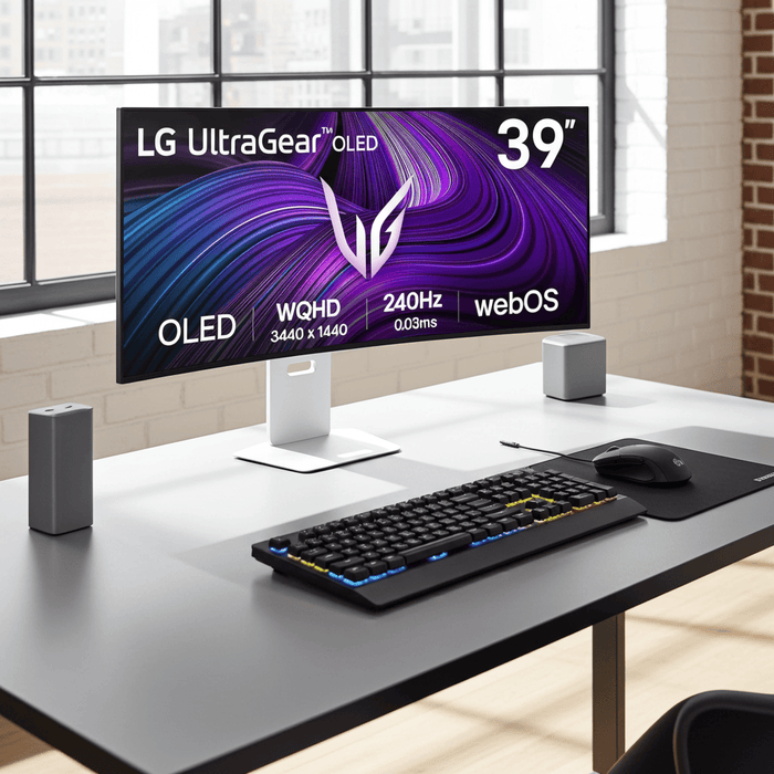 LG 39GX90SA-W UltraGear 39" WQHD Curved OLED G-Sync Smart Gaming Monitor