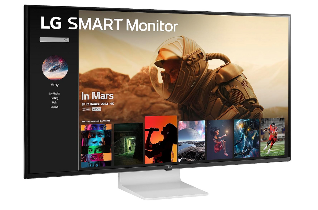 LG Smart Display 43SQ700S-M, 43" 4K UHD IPS Slim & Flat Style Stand, webOS Smart Monitor