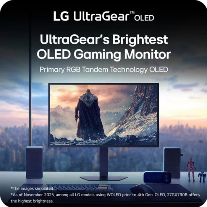 LG UltraGear 27GX790A-B 27" Dual Mode OLED QHD 540Hz / HD 720Hz Gaming Monitor - Factory Refurbished