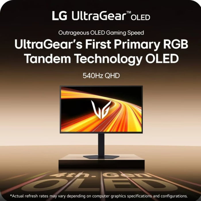 LG UltraGear 27GX790A-B 27" Dual Mode OLED QHD 540Hz / HD 720Hz Gaming Monitor - Factory Refurbished