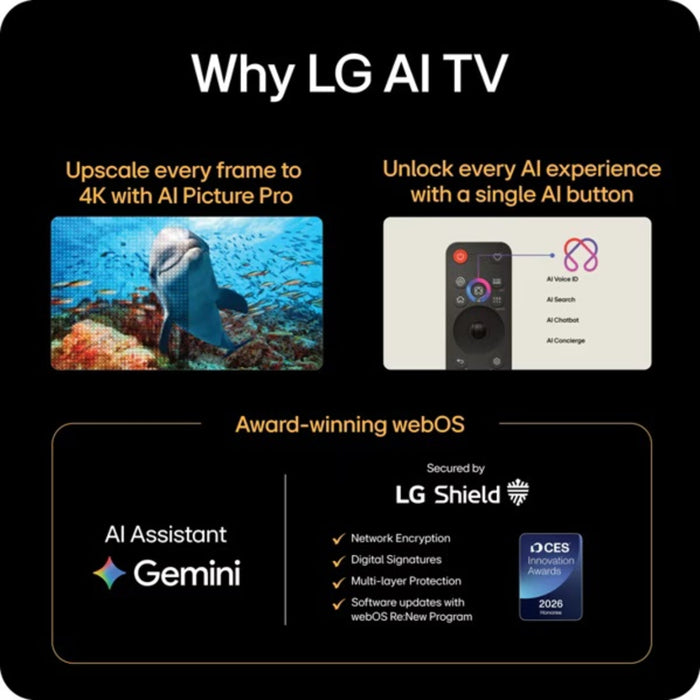 LG OLED evo AI C6 OLED48C6PUA 48" 4K UHD OLED Smart TV - Factory Refurbished