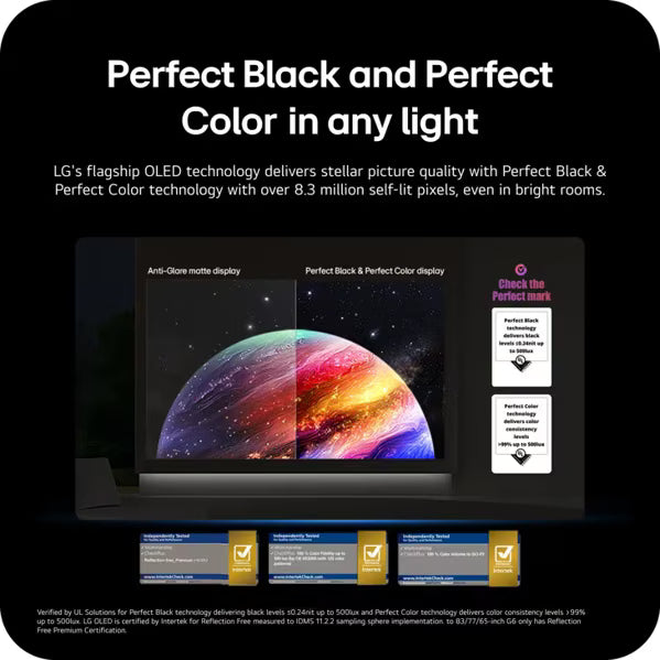 LG OLED55G6GUA 55" OLED G6 Series 4K Smart TV – α11 AI Processor 4K Gen3, Brightness Booster Ultra – Factory Refurbished