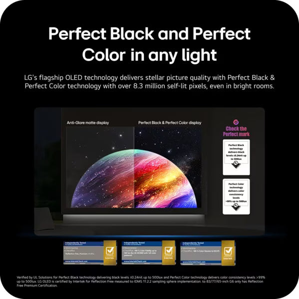 LG OLED77C6HUP 77" OLED 4K AI Smart TV – α11 AI Processor 4K Gen3, webOS 26 - Factory Refurbished