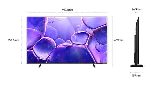 Samsung UN43U8000FFXZC 43" 4K UHD HDR LED Tizen OS Smart TV - 2025