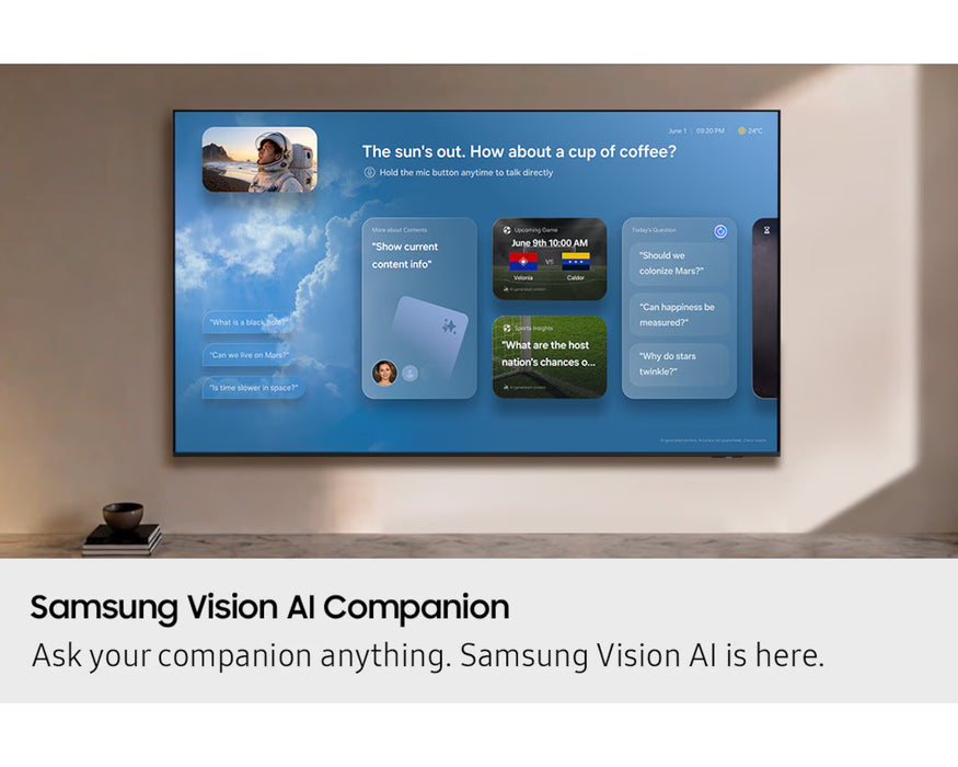 Samsung UN50U8000HFXZC 50" U8000H Crystal UHD 4K Vision AI Smart TV – Crystal Processor 4K, HDR10+, Tizen Smart TV – Factory Refurbished
