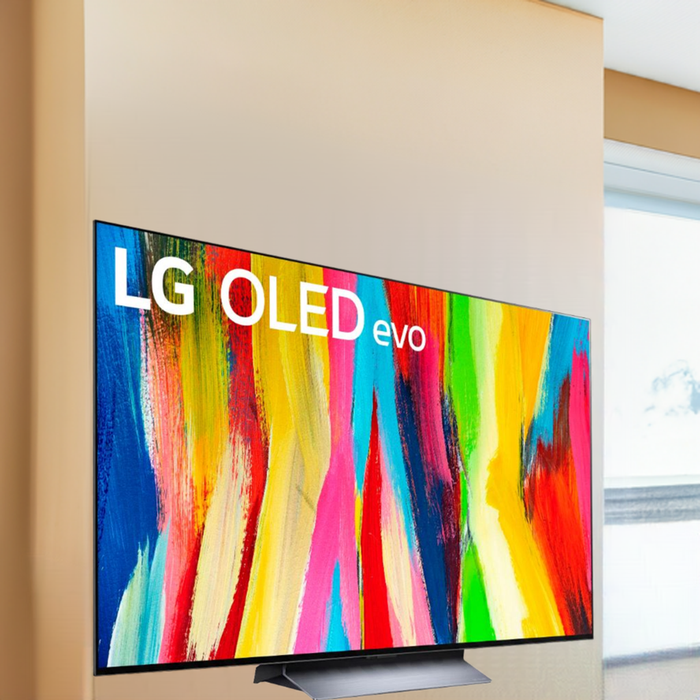 LG OLED77C2PUA 77" 4K UHD HDR OLED webOS Evo ThinQ AI Smart TV - Dark Titan Silver